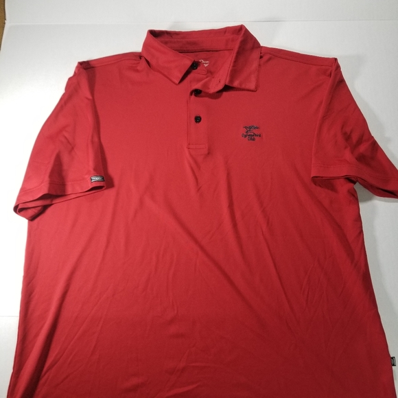 Straight Down Performance Cypress Point Golf Club Polo Size XL Men Red - Picture 3 of 11